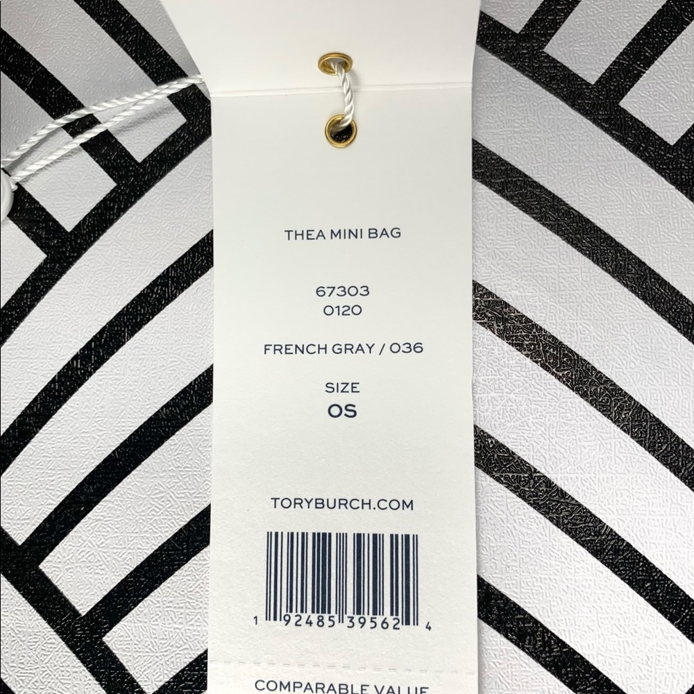 Tory Burch Thea Mini Bag in French Gray - Picture 7 of 7